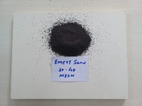 Le plus grand fournisseur exportateur d'Asie, couleur noir de jais, poudre de sable d'émeri de 30 à 60 mailles de qualité fine pour abrasifs spéciaux à usage de sablage