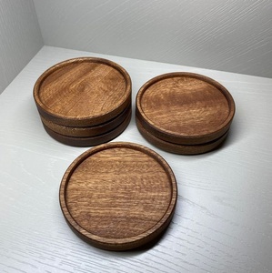 Ensemble de sous-verres en bois écologiques, ronds, faits à la main, pour boissons, protège-tables - Product Image 6