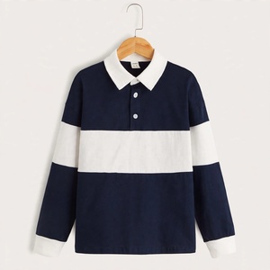 Wholesale Men's Long Sleeve Color Blocked <b>Polo</b> <b>Shirt</b> Cotton Breathable Casual Design <b>White</b> Down Collar From BD - Product Image 5