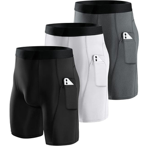 Calzoncillos bóxer de compresión de poliéster ecológico de tiro medio para hombre, personalizados 2026, con pantalones cortos de compresión para fitness, gimnasio y ciclismo. - Product Image 6