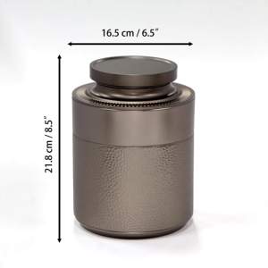 Urne funéraire moderne en acier inoxydable pour animaux de compagnie, hermétique, finition martelée, pour chiens - Product Image 3