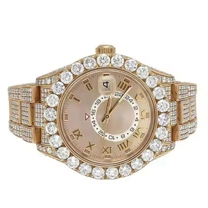 Elegante Reloj de Diamantes con Caja de Acero Inoxidable, Movimiento de Cuarzo ETA, Esfera de Cristal, Correa Original - Diseño Moderno de Lujo, Precio Premium, India - Product Image 1