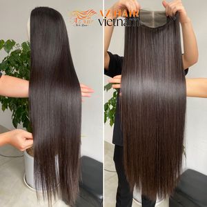 Straight Human Hair Wig Full <b>Lace</b> Front <b>Top</b> Quality Grade 12A Silky Smooth Hair From Vietnamese Hair Donor Manufacturer - Product Image 2