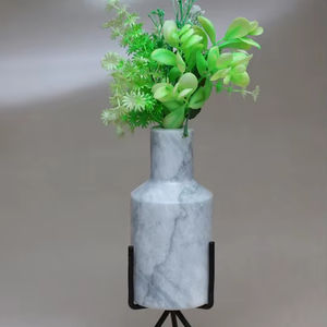 Jarrón de Mármol Estilo Vino, Elegante Decoración Moderna para el Hogar, Jarrón de Cerámica Decorativo para Flores, Centro de Mesa de Lujo - Product Image 1