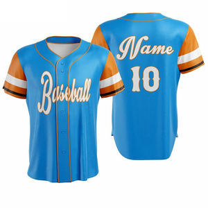 Maillot de baseball respirant et à séchage rapide, haute qualité, personnalisé, en polyester, impression numérique sportive, manches courtes - Product Image 4