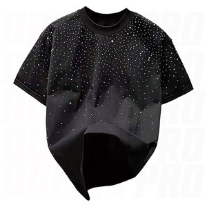 Men’s <b>Rhinestone</b> T Shirts Glitter Crewneck Short Sleeve Casual Summer <b>Tops</b> Sparkly Bling Graphic Fashion Party Club Streetwear - Product Image 1