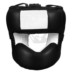 Precio al por mayor: Conjunto de boxeo de primera calidad para sparring, que incluye guantes de boxeo, protector de cabeza y protector de entrepierna, de cuero genuino, personalizable. - Product Image 5