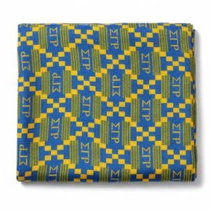 Écharpe convertible Sigma Gamma Rho bleu et or, écharpe de sororité grecque, accessoire de mode multi-styles pour la tête et le cou - Product Image 2