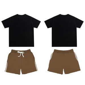 Ensemble décontracté 2 pièces personnalisé pour homme, été, vintage, écologique, polyester/coton, t-shirt et short - Product Image 3