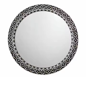High Quality Eco-Friendly Modern Handmade Customized Bone Inlay Round Wall <b>Mirror</b> Frame Home Decor - Product Image 6