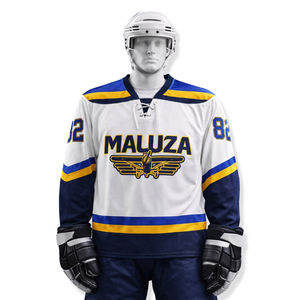 Jersey de Hockey sobre Hielo Unisex, 100% Poliéster, Manga Larga, Cuello en V con Cordones, Transpirable, Ligero, Corte Regular, Estampado Personalizado - Product Image 6