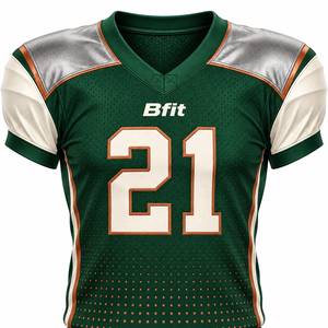 Custom Sublimation Printed Mesh American Football Jersey Set V <b>Neck</b> Short Sleeve Quick Dry Breathable 100% Polyester UPF 50 - Product Image 2