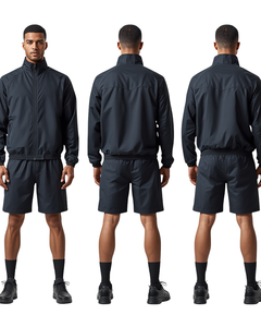 <b>Men</b> Lightweight Color Blocking Windbreaker Tracksuit With Zipper Fly And Side Pockets Sporty Casual Outfit Spring Season - Product Image 4