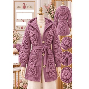 Pulls 100% acrylique ou coton, calibre 12, pour femmes, très tendance, style décontracté, pour la saison hivernale, fournisseur du Bangladesh. - Product Image 3