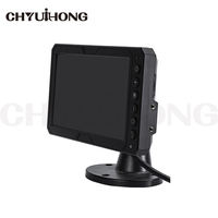 Monitor de Vehículo AHD HD 1080P de 7 Pulgadas con Botones Retroiluminados en Azul, Pantalla IPS para Camiones, Autobuses, Monitoreo de Seguridad de Reversa para Vehículos Pesados