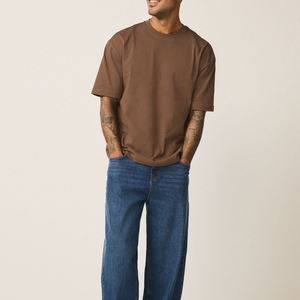 T-shirt col rond en coton décontracté à manches courtes, doux, style streetwear, vêtements de mode, vente en gros - Product Image 2