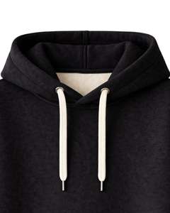 Customized Men <b>Black</b> Short Sleeve Hoodie Pullover Cotton <b>Fleece</b> Casual Streetwear Kangaroo Pocket Lightweight Summer Sweatshirt - Product Image 5