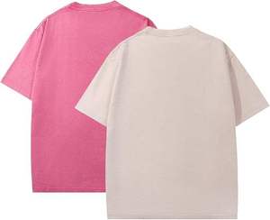 T-shirt vintage à manches courtes en coton 100% délavé à l'acide, poids lourd - Product Image 2