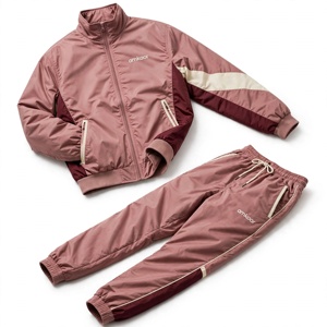 Amkoor Tracksuit Set Solid Full Sleeve <b>Half</b>-<b>zip</b> <b>Jacket</b> Joggers Breathable Lightweight Polyester Sporty Side Pockets Autumn - Product Image 5