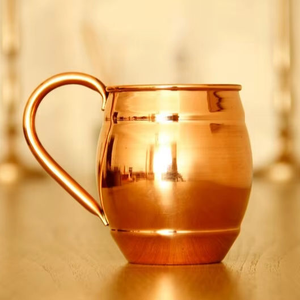 Tasse à bière classique en cuivre pur, écologique, avec poignée, idéale pour les voyages - Product Image 1