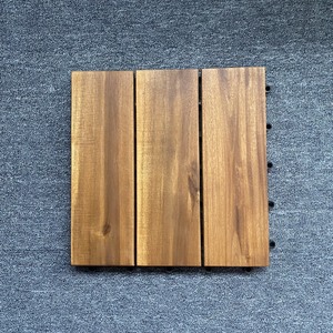 Contemporary Waterproof Eco-Friendly Vietnam Acacia Wood Outdoor Deck <b>Tiles</b> Anti-Slip <b>Interlocking</b> Matt Finish Oiling Surface - Product Image 6