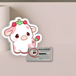 Versatile International - Paleta de Maquillaje Cuadrada Magnética de Acrílico con Diseño de Vaca Fresa, Mariposa y Flor de Diamante, Ecológica - Product Image 3