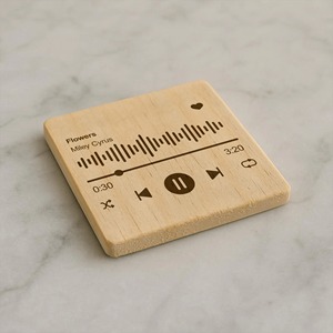 ชุดจานรองแก้วไม้ลายดนตรี ดีไซน์น่ารัก ของตกแต่งร้านกาแฟ สำหรับใช้ส่วนตัว ตกแต่งโต๊ะกาแฟ ชา ที่บ้าน ไอเดียของขวัญสุดเก๋ - Product Image 3