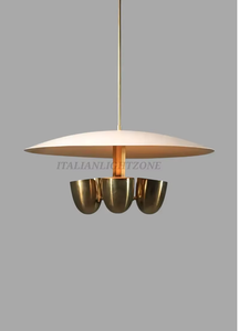 Mid Century <b>Modern</b> Sputnik Chandelier LED Raw Brass 4 Adjustable Height Handmade Italian <b>Ceiling</b> Fixture Eye Caring Dining Room - Product Image 2