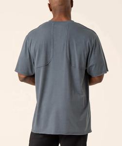 Camisetas de temporada de verano para hombre, camiseta de gran tamaño, Camiseta lisa de algodón - Product Image 3