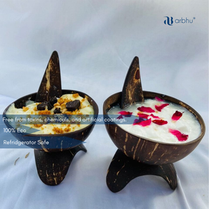 Tazón de Postre de Madera Natural Hecho a Mano con Forma de Concha de Coco Redonda Clásica, Ecológico y Sostenible - Product Image 2