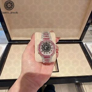 Montre de luxe pour homme Charm_Jewels, bracelet en acier inoxydable, mouvement mécanique analogique, cadran de 40 mm, boîtier en cristal saphir, date automatique, étanche - Product Image 2
