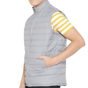 เสื้อแจ็คเก็ตแฟชั่นแขนกุดสำหรับผู้ชาย สีน้ำตาลวินเทจ เสื้อแจ็คเก็ตแขนกุดระบายอากาศได้ดี เสื้อแจ็คเก็ตแขนกุดสำหรับฤดูหนาว ออกแบบโลโก้ได้ตามต้องการ - Product Image 2
