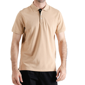 Chemises polo pour hommes en coton biologique 100% avec logo brodé, t-shirt d'été doux et respirant, vêtements décontractés - Product Image 1