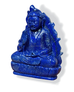 ของขวัญสุดพิเศษขายดี งานฝีมือหินกึ่งมีค่าธรรมชาติ รูปปั้นพระพุทธรูปลาพิส ลาซูลี คริสตัลรักษ์โลก - Product Image 5