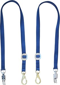Nylon Cross Ties Set of 2 Cross Ties Cross Ties for Horses Quick Release Cross Ties Nylon Lanyard <b>Adjustable</b> <b>Strap</b> Metal Snap - Product Image 3