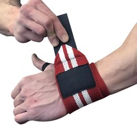 Bandes de maintien pour poignets antidérapantes, respirantes, élastiques, à double bande, avec boucles pour le pouce, fermeture auto-agrippante, durables, style sport, sangle de gym pour l'entraînement
