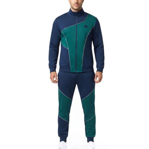 Conjunto Deportivo para Hombre, Chaqueta Deportiva con Cuello Alto y Cierre de Cordón, Pantalones a Juego, Personalizable, Color Sólido - Product Image 1