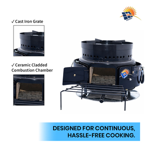 Modern Steel Wood <b>Stove</b> with Heat Shield Wood Burning <b>Stove</b> with Cooking Surface High-Efficiency Indoor Wood Burning <b>Stove</b> - Product Image 3