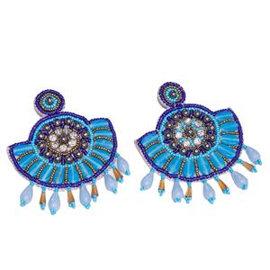 Pendientes bordados a mano para mujeres y niñas, pendientes para mujeres, joyería festiva para fiestas al mejor precio, pendientes con cuentas - Product Image 1