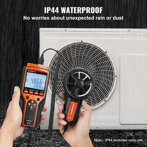 Anemometro Digitale per Velocità e Temperatura dell'Aria con Design Separato, Range 14-140F e Schermo LED - Product Image 6