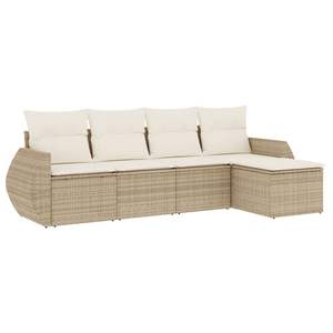 Conjunto de Sofás Grandes para Jardín en Ratán Sintético Beige con Acero con Recubrimiento en Polvo, Muebles de Exterior Premium - Product Image 2