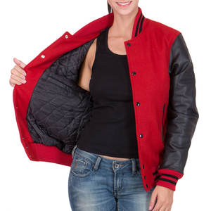 Blouson universitaire d'hiver pour femme, le plus vendu, avec logo personnalisé imprimé, haute qualité, sur mesure, motif uni, traitement brut, respirant - Product Image 2