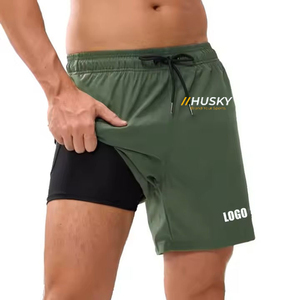 Pantalones Cortos de Compresión Unisex de Nailon y Elastano, Cintura Elástica, Bolsillo Oculto, Logotipo Personalizado, Secado Rápido, Ligeros, Transpirables - Product Image 5