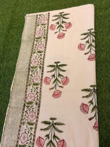 100% Cotton Hand Block Print <b>Towel</b> <b>Set</b> Pink Floral Jaipur <b>Bath</b> Hand <b>Towel</b> Soft Absorbent Spa Hotel Gift Wholesale Bulk Export - Product Image 4