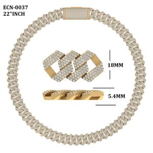 Cadena Cubana con Acabado en Oro Blanco para Hombre, Diamantes Cultivados en Laboratorio de 14K, Joyería Hip Hop, Lujo para Bodas y Compromisos - Product Image 5