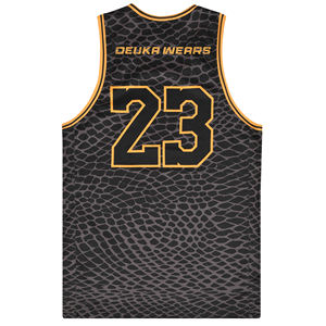 Maillots de basket-ball personnalisés en gros, design personnalisé, sublimés, grande taille, imprimés, été, tissu en maille respirant Dry-Fit, équipe personnalisée - Product Image 2