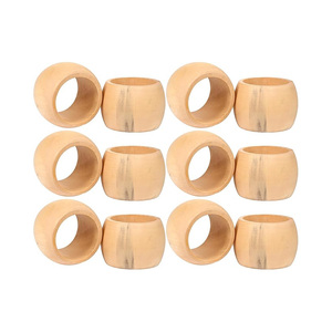 Anillos de Servilleta Redondos y Cuadrados Hechos a Mano de Lujo, Anillos de Servilleta de Madera para Decoración de Bodas - Product Image 4