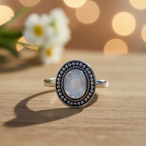 <b>Moonstone</b> Fashion <b>Ring</b> 3.5 Grams Weight - Product Image 3