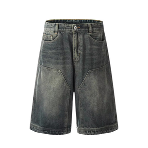 Pantalones Cortos de Mezclilla Personalizados para Hombre, Estilo Vintage, Lavados, Holgados, Fabricante Mayorista OEM - Product Image 1