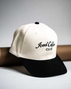 หมวกเบสบอลปักลาย Iced Coffee Club สีขาวดำ 6 แผง ทรงพอดีศีรษะ แบบยูนิเซ็กส์ สไตล์ลำลองสำหรับผู้ใหญ่ - Product Image 2